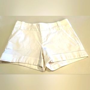 Alice and Olivia white Cuffed Shorts